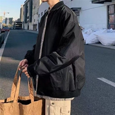 春秋款薄款欧美高街小众vibe美式棒球服男款复古夹克外套，男装夹克，星座506A