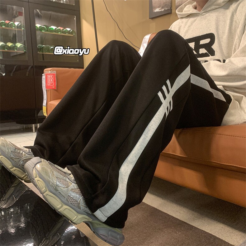 XZ616新款巴黎神裤三条杠织带拼接休闲卫裤TY955P55控68,男装休闲裤,星座512A（原616）