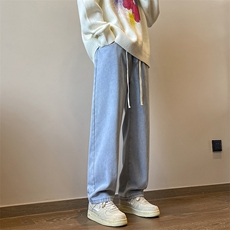 加绒加厚牛仔裤宽松直筒休闲裤KN12P40加绒P50，男装牛仔裤，电商D325