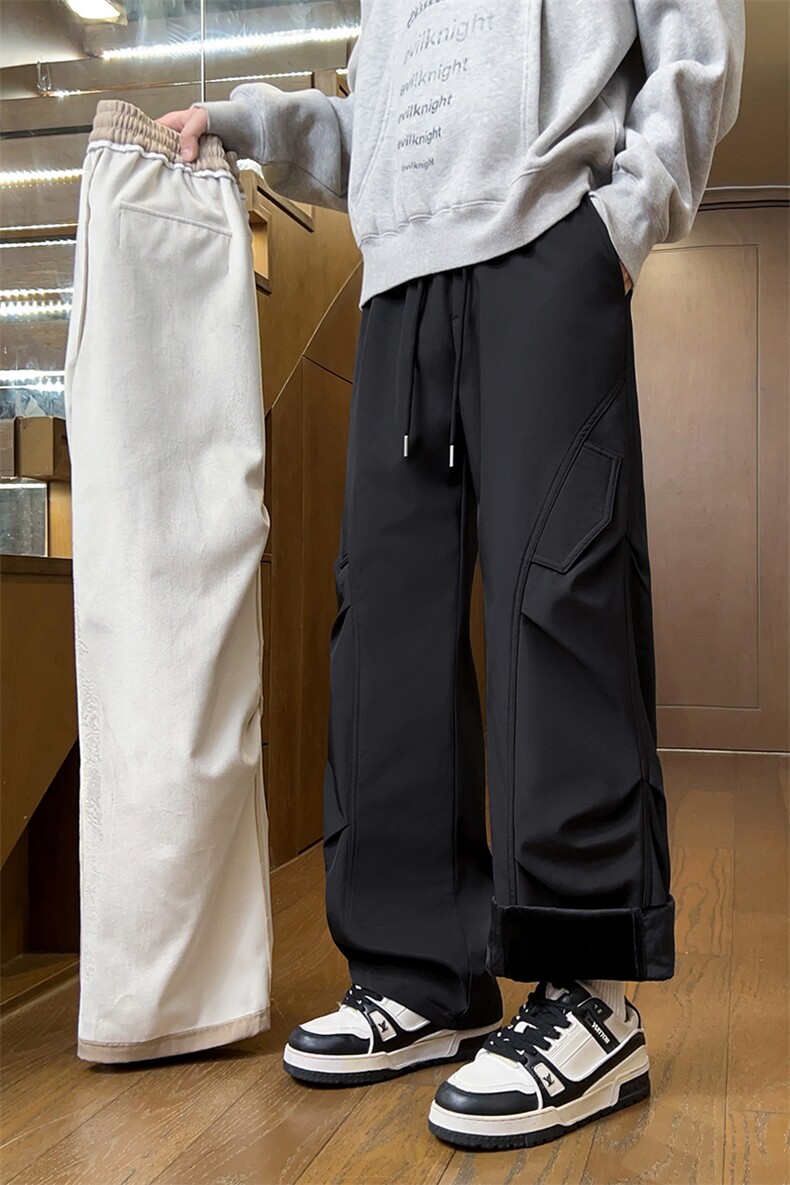 冬季加绒防水休闲裤褶皱户外工装运动裤男5D2117-TP30不,男装工装外套,电商A102