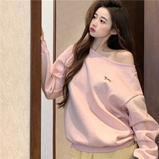 EE153-P65彩点真超400克加绒加厚卫衣女秋冬斜领韩版保暖上衣，男装卫衣，星座911-3