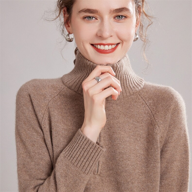 扬子纱精纺半高领纯羊毛衫女毛衣修身显瘦2025秋冬套头针织打底衫,女装羊绒衫,雅之冉羊绒