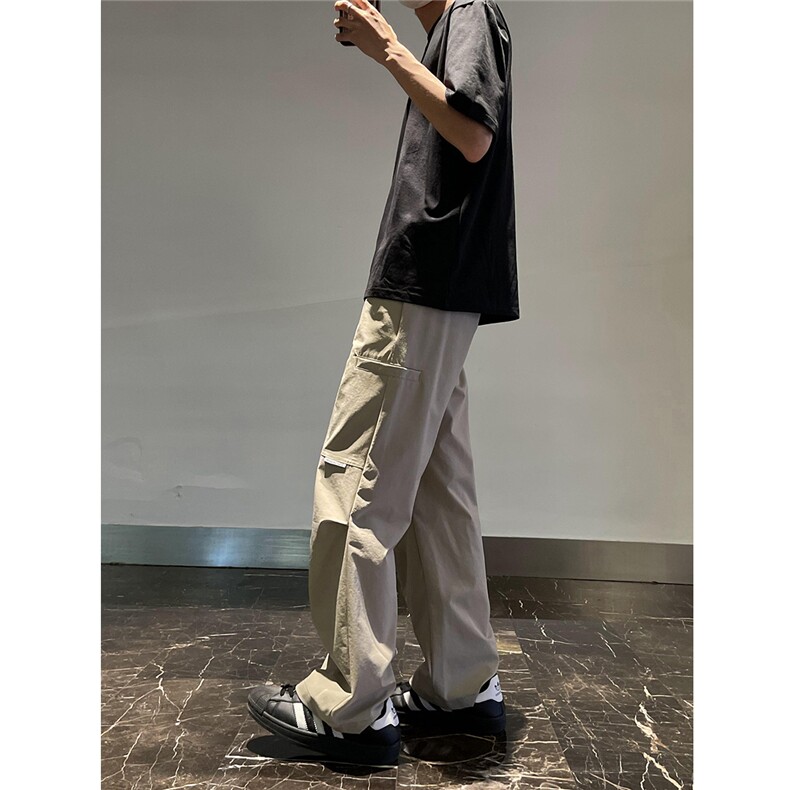 美式复古薄款冰丝休闲裤直筒修身速干伞兵裤6 XZ502-K759-P55控79图片