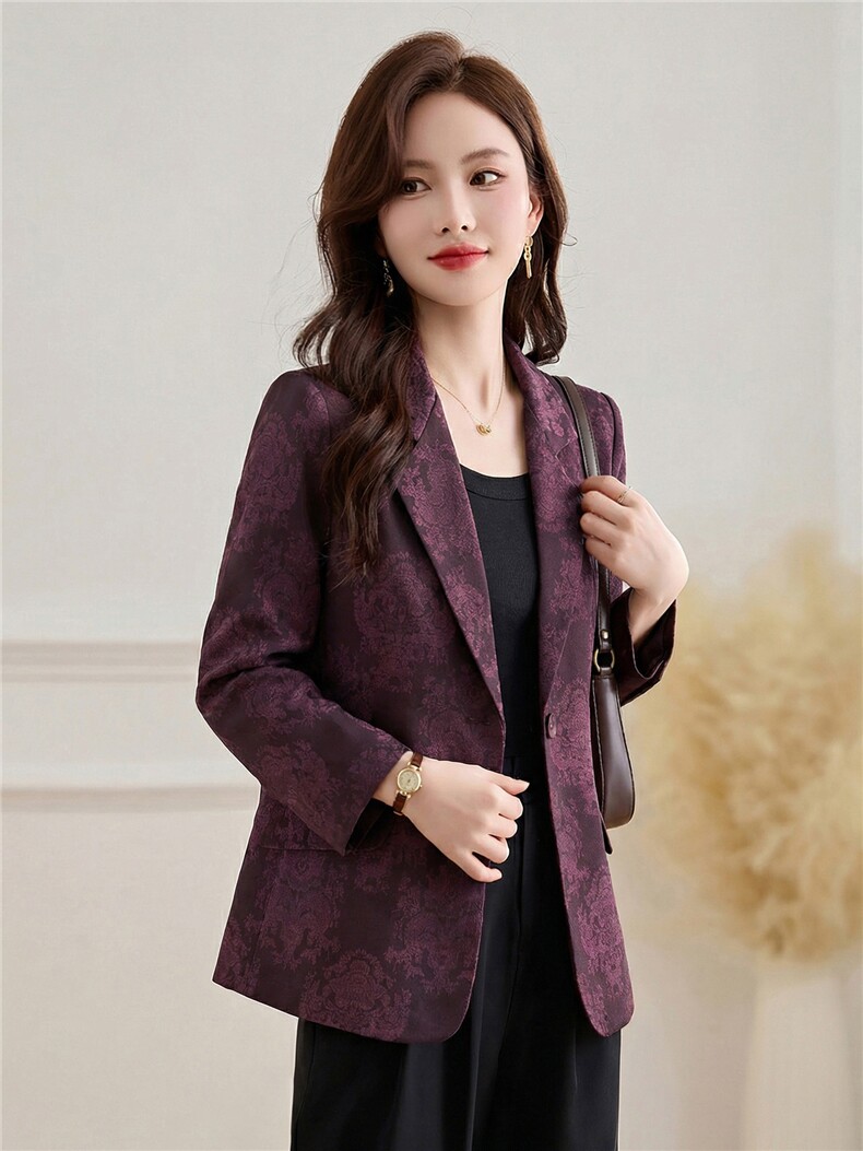 小西装外套女2026春秋装新款韩版时尚气质职场短款长袖女士小西服,女装短外套,伊航服饰