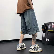 2024美式牛仔裤男款直筒短裤潮N5153P43，男装牛仔裤，星座1116-2