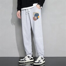 休闲裤男22秋冬新款舒适百搭运动裤潮牌修身工装裤学生卫裤Z909，男装休闲裤，星座815-2