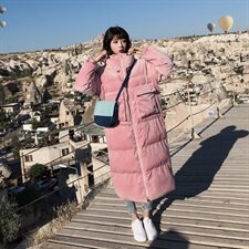 年后发金丝绒4色长款棉衣5077-M45-P185控258，女装棉衣/棉服，柒柒家
