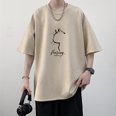 麂皮绒短袖t恤男大码半袖男大皂风JD82344-P25，男装T恤，电商A040