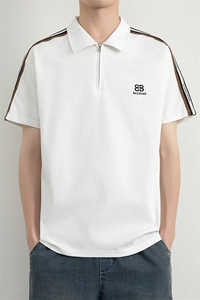夏季短袖男刺绣翻领POLO衫T恤宽松休闲半袖上衣YD35331-P40图片