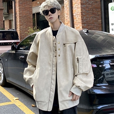 男士痞帅男装机车短款皮衣外套春秋新款pu皮夹克J2513P90控138，男装夹克，电商A157