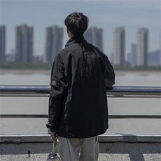 W680-P75控98聚酯纤维斜拉链防水冲锋衣男夹克外套，男装夹克，电商B369（原A024）