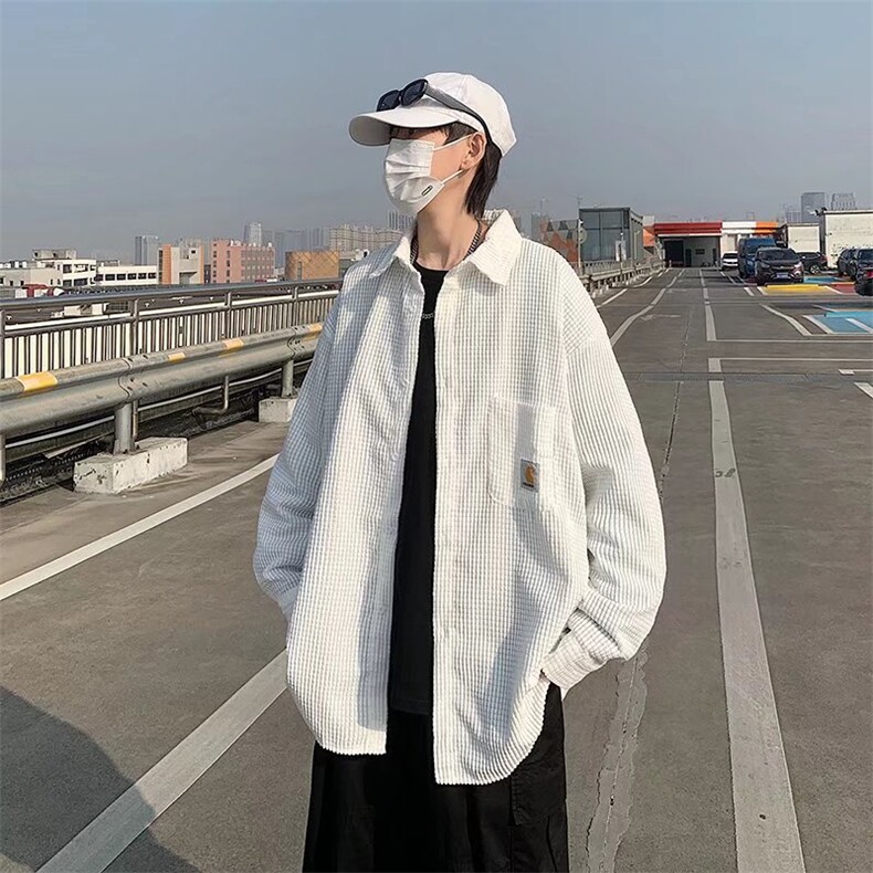 长袖衬衫春款男港风潮流C56P36,男装衬衫,星座1116-2