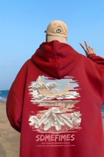 ！秋季重磅宽松大码港风水彩云印花连帽卫衣LW117-特p35，男装卫衣，星座508（原C305）