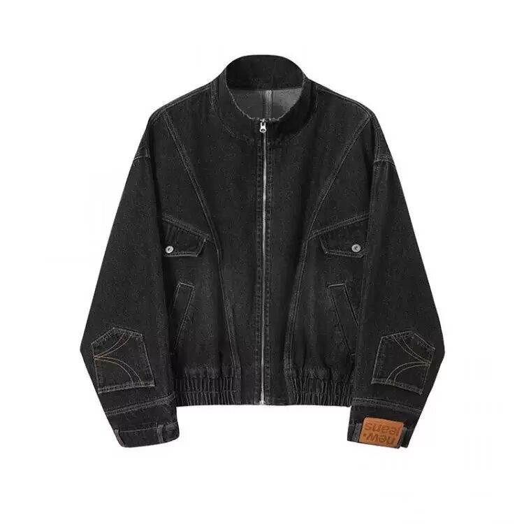 美式情侣装设计感解构牛仔外套男女宽松夹克休闲上衣HH8891P80,男装工装外套,星座1013-5