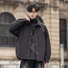 设计款羽绒服男冬装极简风白鸭绒防寒羽绒衬衫外套5157-P295控498，男装衬衫，电商A355（原A415）