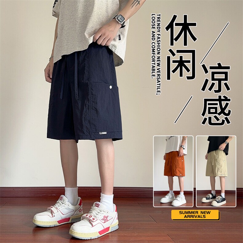 抖音品质冰丝速干短裤男宽松休闲工装大码A146-GY528特p25量大优,男装牛仔裤,HDA146