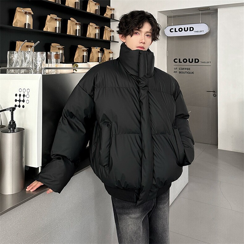 现货  冬季立领百搭休闲加厚纯色棉衣 A071-995-P95图片
