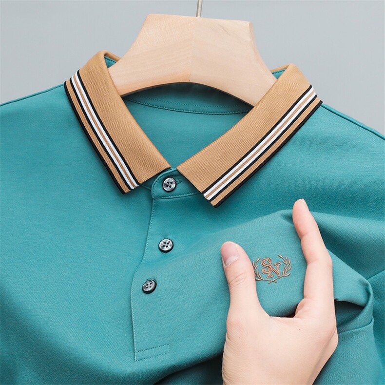 polo衫男士短袖2023新款潮流商务男装衣服翻领t恤男夏季薄款潮牌,男装T恤,电商B212（原钱塘6029）