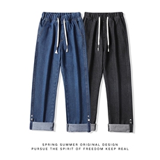 春秋牛仔裤高弹力九分裤束脚裤DK7912-P50控68，男装牛仔裤，星座717