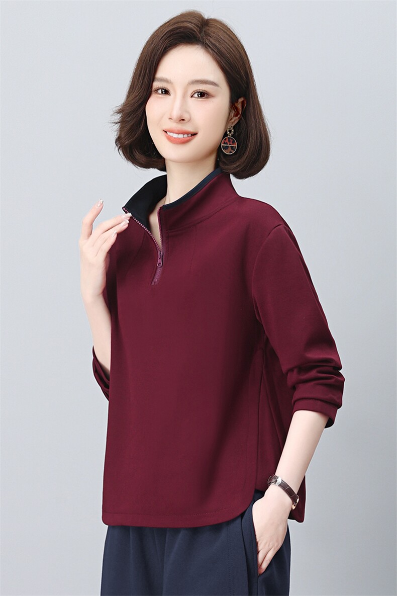 长期有货半拉链立领卫衣女2026年春秋新款小个子时尚宽松休闲上衣,女装卫衣/绒衫,璐依舞
