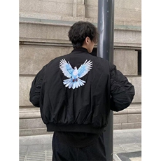 刺绣元素上衣外套男秋冬季日系复古宽松休闲飞行员夹克JA733，男装夹克，星座1116A（原606A-3）