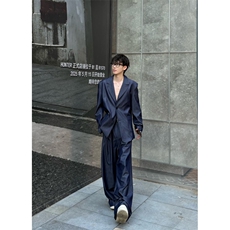 C316XZ2524P118K2526P68秋装新款拼接撞色牛仔色西服西裤套装，男装西服，电商C316