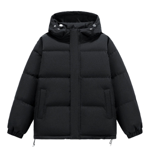 三防面料 冬季新款简约纯色宽松休闲百搭连帽面包服MY8555-P60特图片