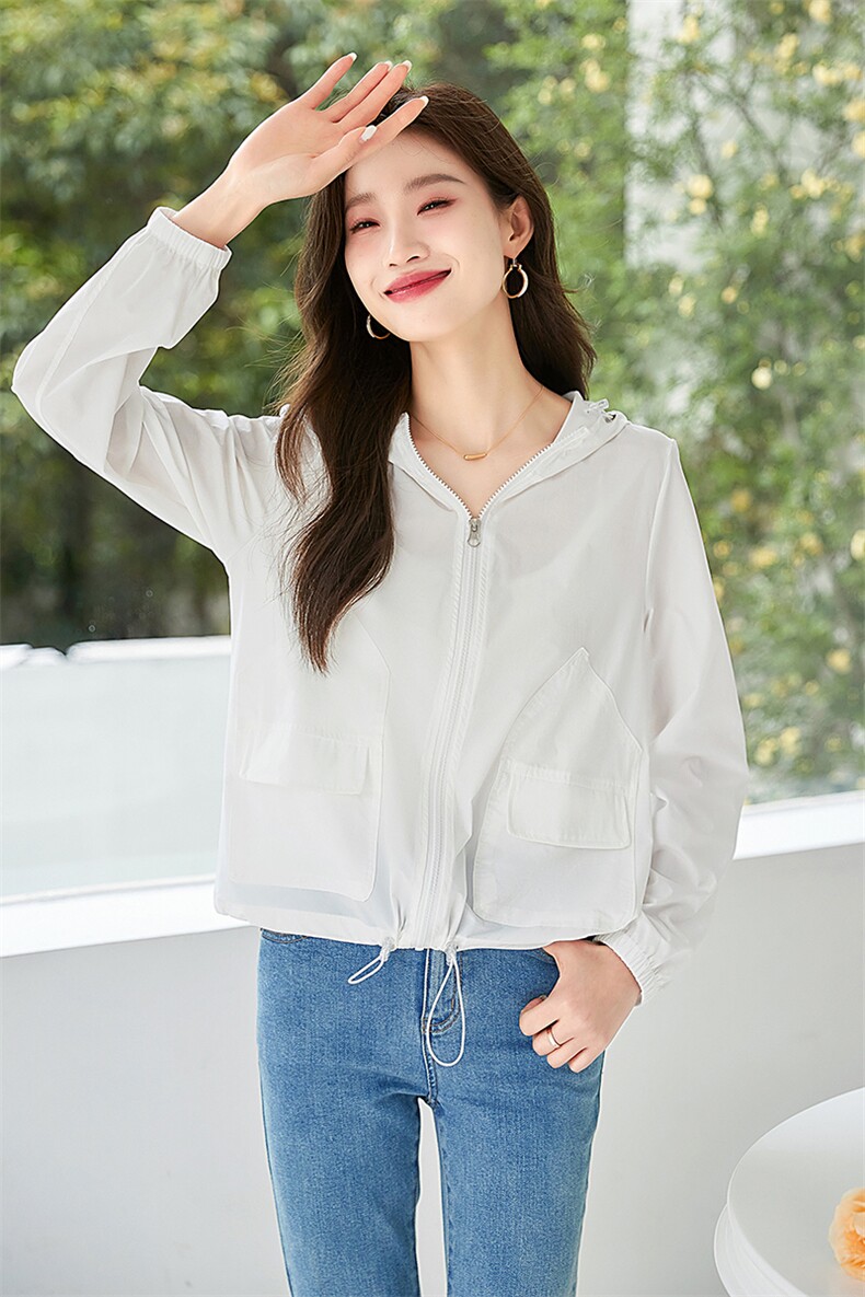 防晒衣女2025新款夏季修身时尚薄款炸街减龄时尚爆款防晒服短外套,女装防晒衣,以桐