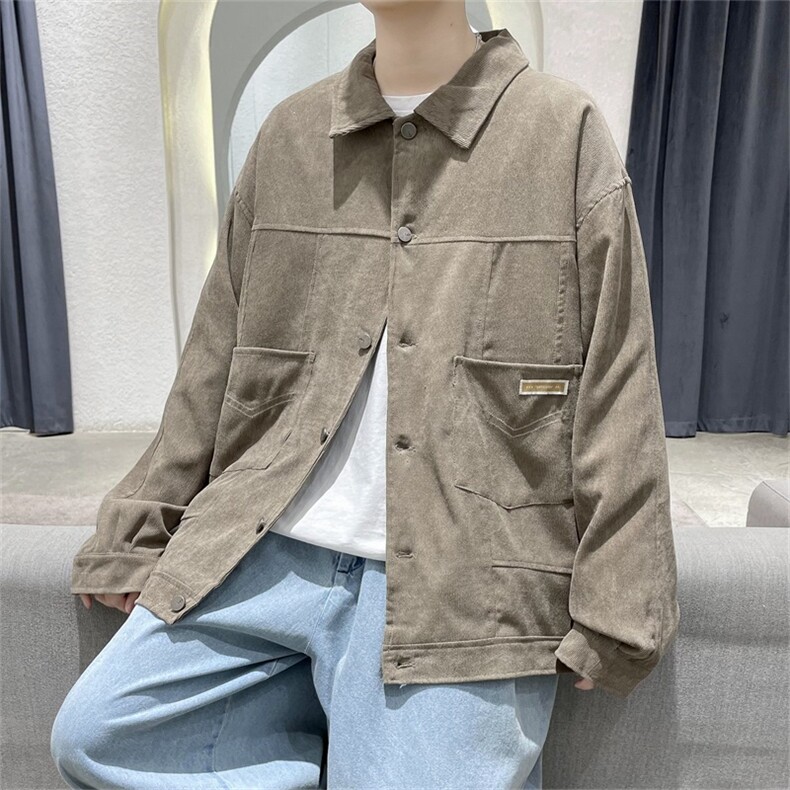 春秋季百搭休闲宽松灯芯绒夹克男士JK153-P60,男装夹克,星座1204