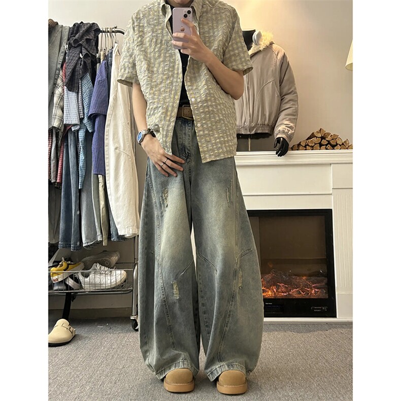 宽松牛仔裤男长裤A20-P50，男装牛仔裤，电商D312-1