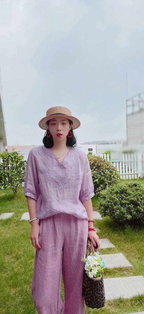 纯苎连衣裙小衫裤子裙子衬衣 时尚风 风淑女风休闲风，女装连衣裙，川哲