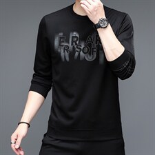 2023新款卫衣男士加绒上衣针织衫长袖T恤P59，男装针织衫/毛衣，电商D223-1