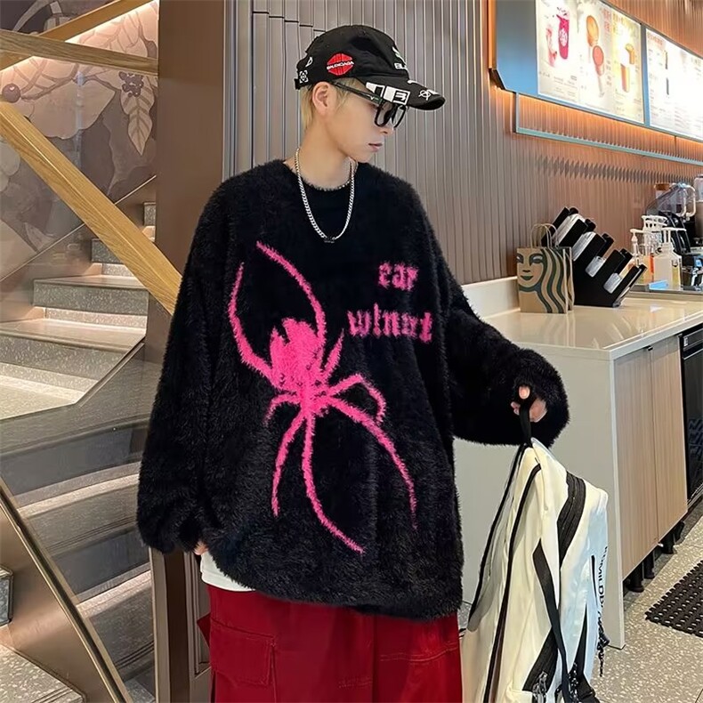 美式复古卫衣男春季设计感宽松圆领印花外套港风MZ5594-P65,男装卫衣,星座1109-3