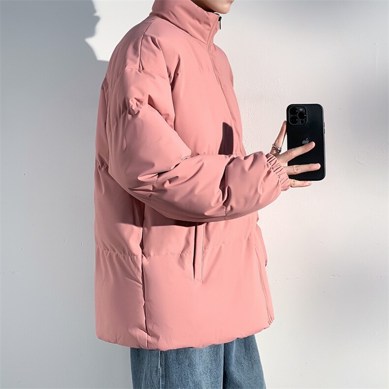情侣oversize棉服冬季新款韩版学生连帽假两件港风宽松百搭厚外套,男装棉衣,星座1013