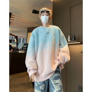 男士复古扎染百搭慵懒宽松针织衫MY301-P65图片