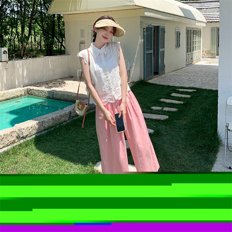 现货高级感穿搭韩系休闲减龄九分裤两件套装2937P145K218,女装套装/套裙,2C029