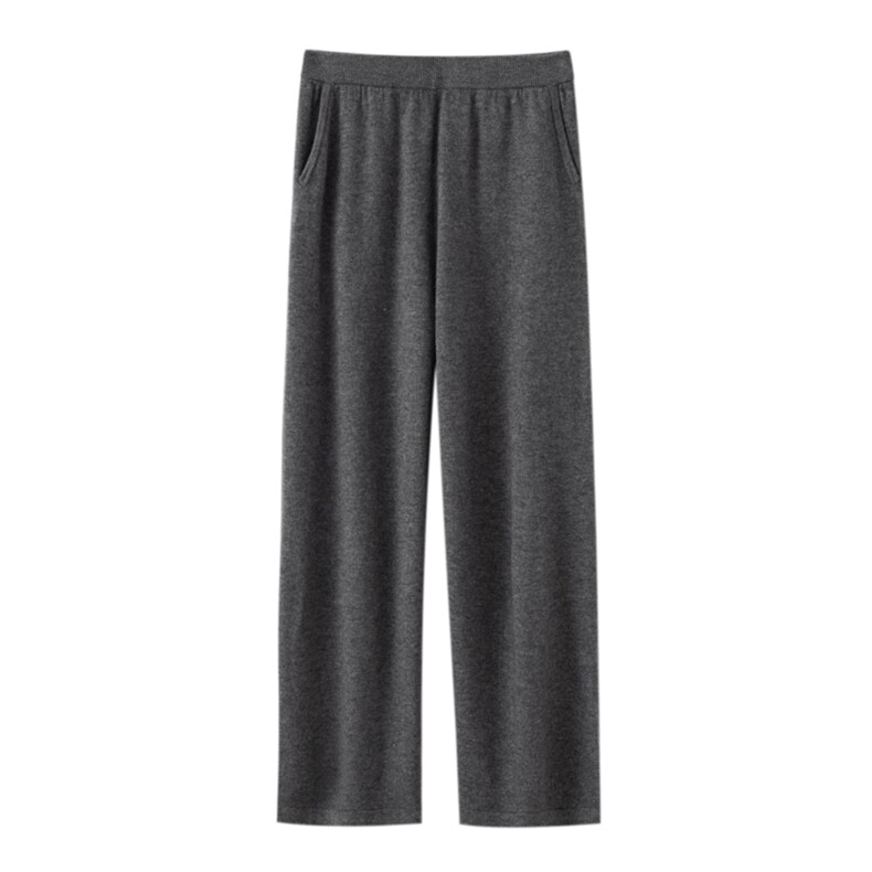 2025年秋季新款百搭女士松紧直筒裤，女装休闲裤，窄众羊绒