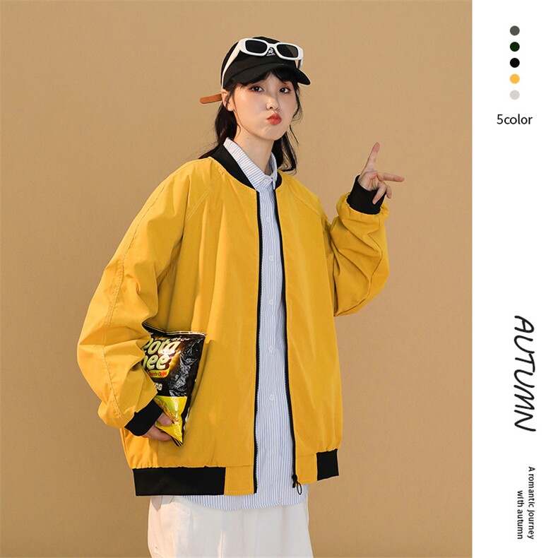 情侣潮大码宽松休闲多色光板夹克棒球服外套潮J7204P30【特价】,男装夹克,电商A007