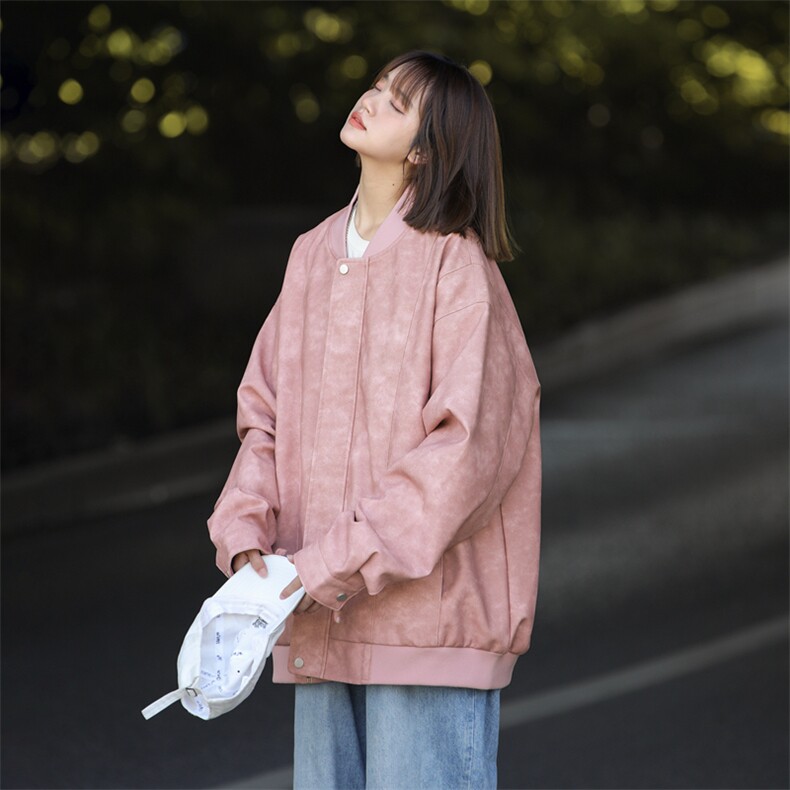 中性风立领机动皮夹克 男女防风皮衣 光板二开 a406 jk1206 特p83图片