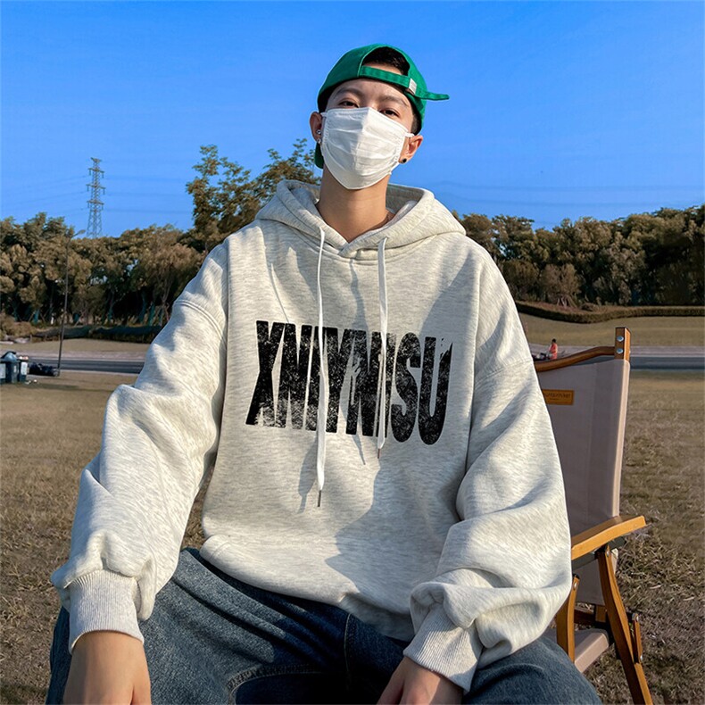 抖音得物供货 可提供视频 春装重磅美式宽松连帽卫衣DL2437图片