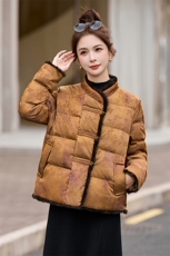 新中式G风羽绒服女2025冬新款今年流行水貂毛短款外套，女装羽绒服，伊仟回
