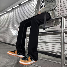 高街牛仔裤男韩版潮流痞帅修身2024冬季新款ins直筒裤RK1200-P51，男装牛仔裤，星座412-3