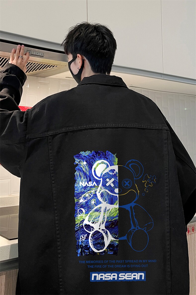 牛仔夹克男大码牛仔外套男茄克NJ77290-P60加绒款-P75,男装夹克,电商A040