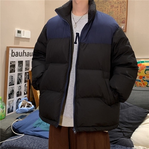 港风酒店 拼接撞色保暖面包服立领情侣棉衣A247-MY250特批50图片