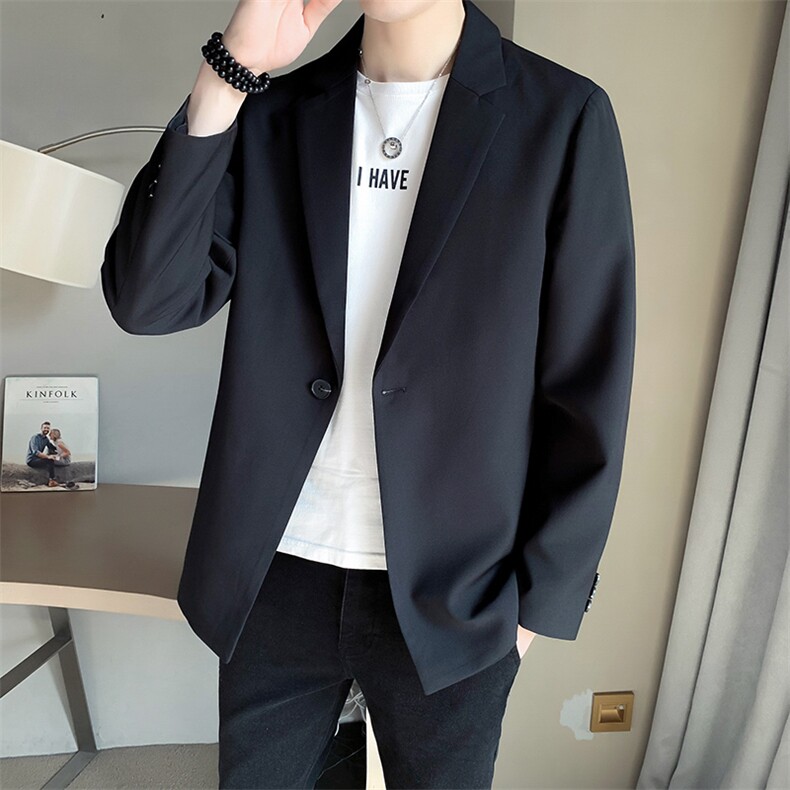 店主风~2025秋季抖音纯色西装外套~M到5XLK055/P90,男装西服套装,电商B331