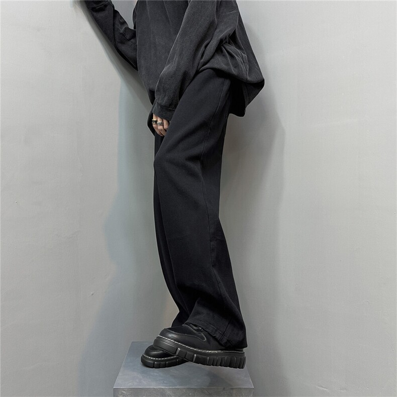 k1029-p40-控58M-5XL现货宽松cleanfit牛仔裤马丁靴黑暗黄泥,男装牛仔裤,星座116