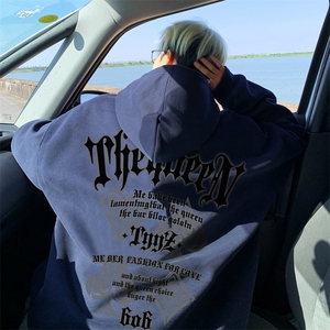 直播460克超厚潮牌重磅纯色连帽卫衣力推男XZ517A-2-WY8843-P68图片