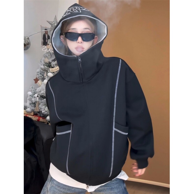长袖开衫连帽卫衣原宿流行简约新款文艺气质日系百搭WL01,男装卫衣,星座1116A（原606A-3）