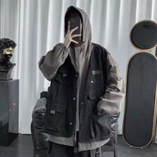 春秋季新款港风青少年夹克男学生韩版宽松潮流工装外套男SY08-P65，男装夹克，星座1008-1