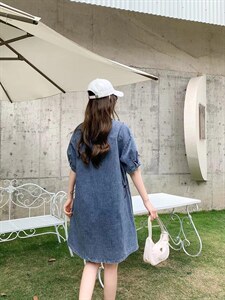 薄料牛仔休闲裙图片